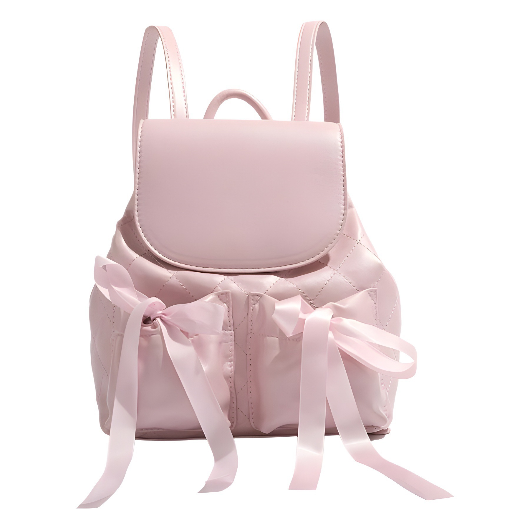 Summer Ballet Sports Style Sweet Bow Double Pocket Backpack ddmymoon