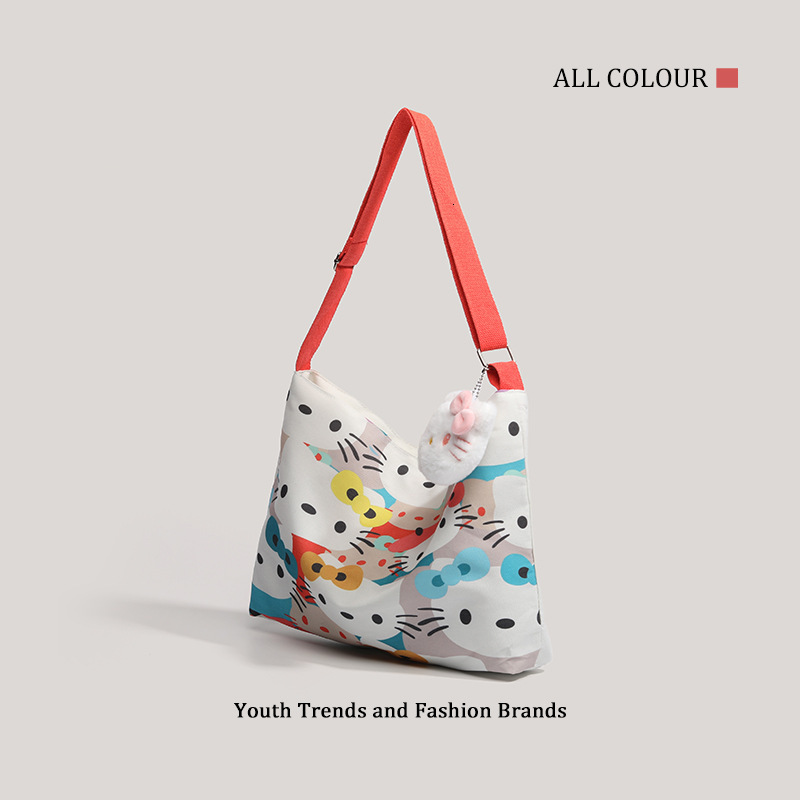 Cute Cartoon Canvas 2025 New Fashion Student Shoulder Tote Bag ddmymoon