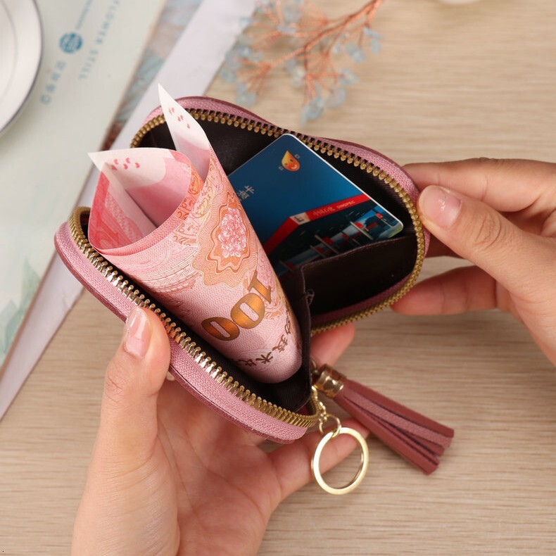 Cross-border In-stock Key Wallet Mini Cute Wallet Coin Purse PU Clutch Anti-demagnetization Coin Luxury Bag Purse Wholesale Card Holder