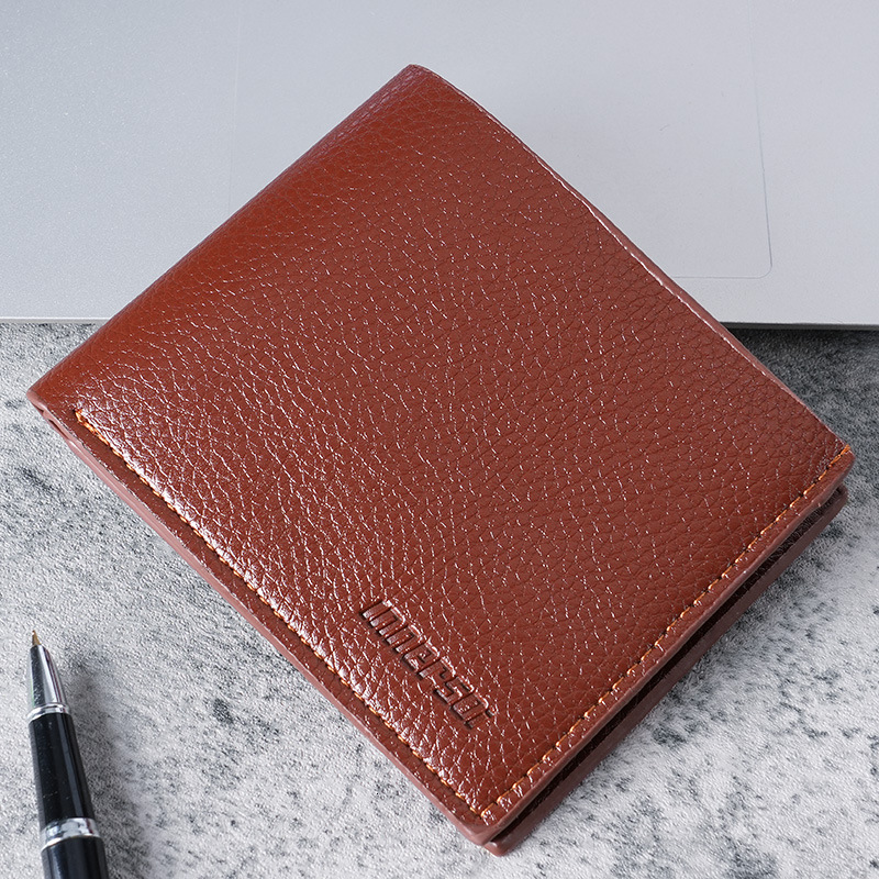 Short Wallet With Zipper Men's Leather Wallet Horizontal Men's Wallet Wholesale Ultra-thin Student 80% Off Luxury Bag Simple PU Leather