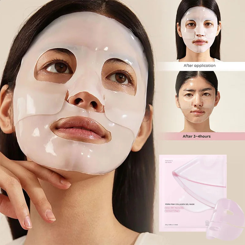Pink Collagen Gel Salmon Pdrn Facial MaskDeep Hydrating And Hydrogel Jelly Face SheeetsBalance Skin Tone 250809