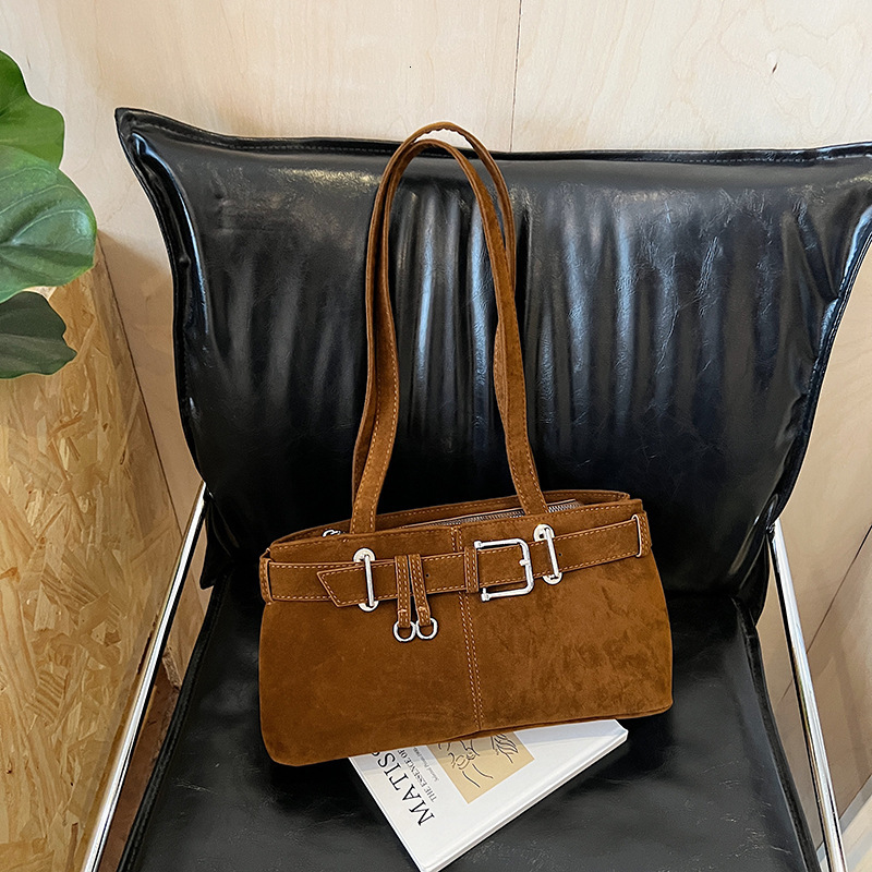 Suede Underarm Women 2025 Autumn Winter New Korean Fashion Single Shoulder Bag for Work Commute ddmymoon