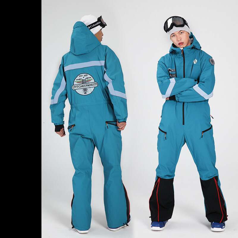 New Snowboard One-piece Ski Suit For Men Winter Windproof And Waterproof Male Couple Snowfield Control Thickened To Keep Warm