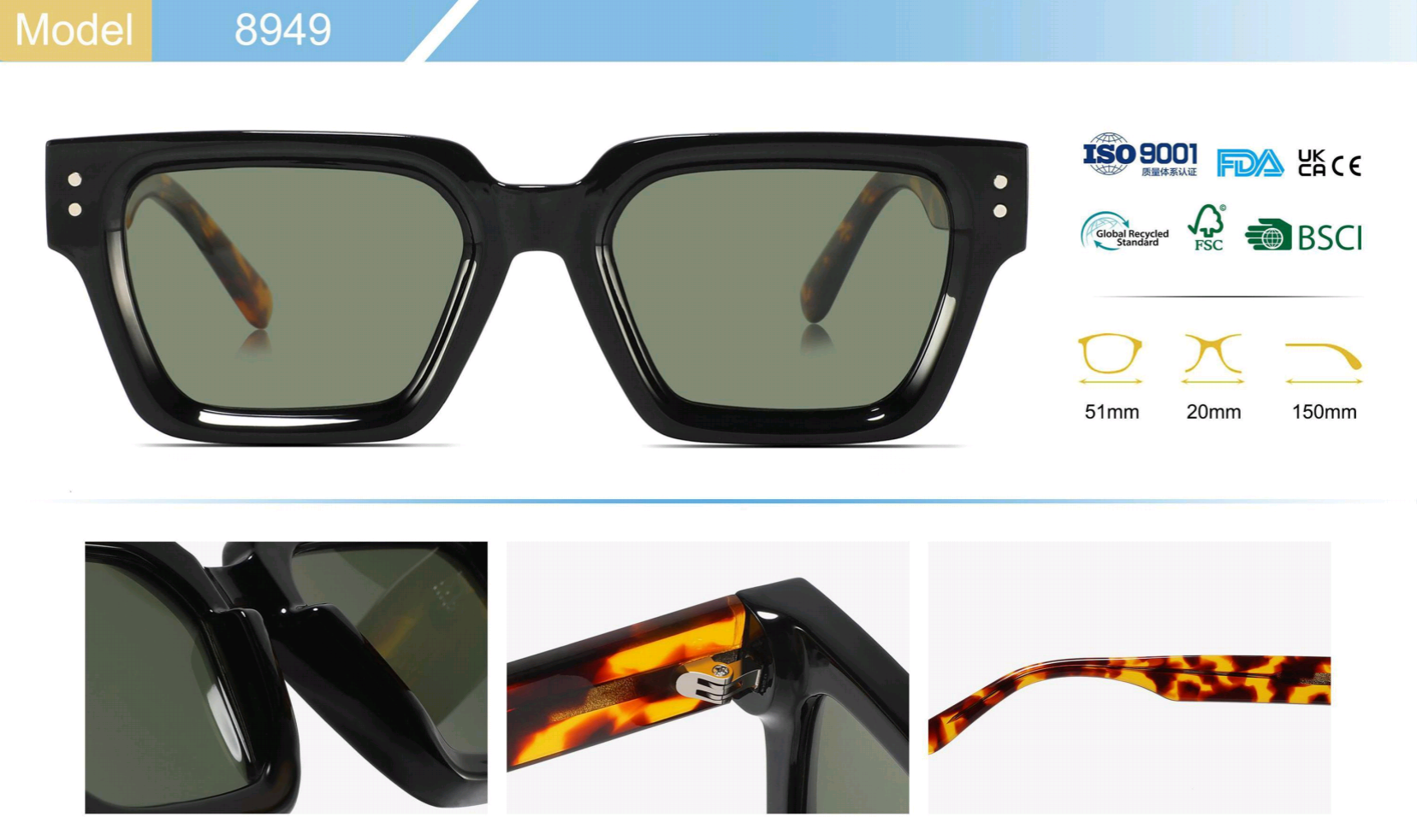 Sporty wrap-around sunglasses durable polycarbonate frames men Vintage women's polarized lenses anti-fog UV400 protection cycling fishing pj2