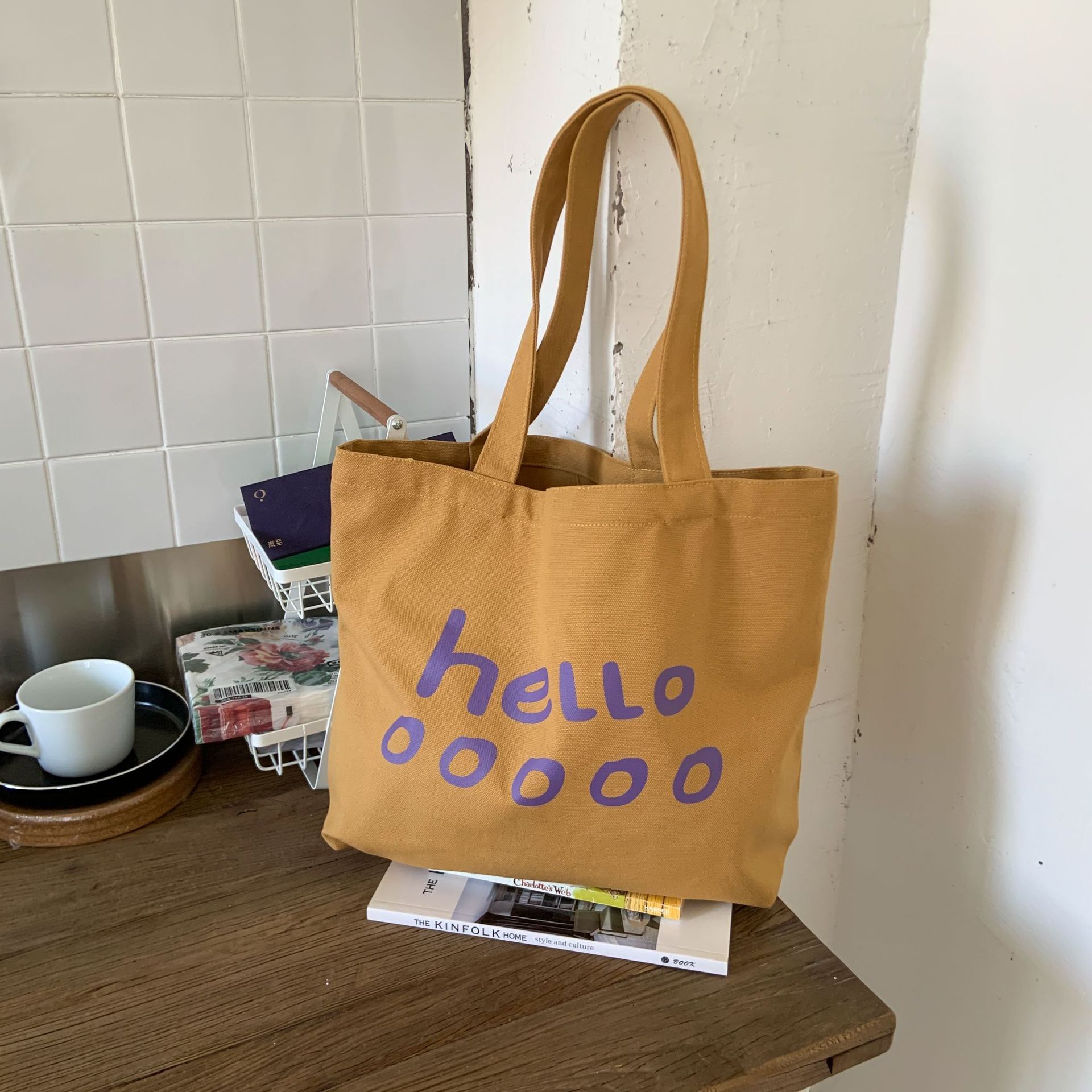 Large Capacity Canvas Shopping 2025 New Trendy Fashionable Versatile Shoulder College Student Commuter Tote Bag for Women ddmymoon