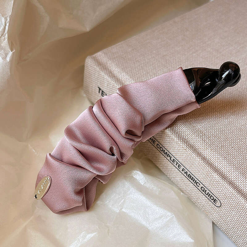 Pleated Fabric Banana for Women 2025 New Style High-end Fashionable Back of Head Clip Hair Accessory