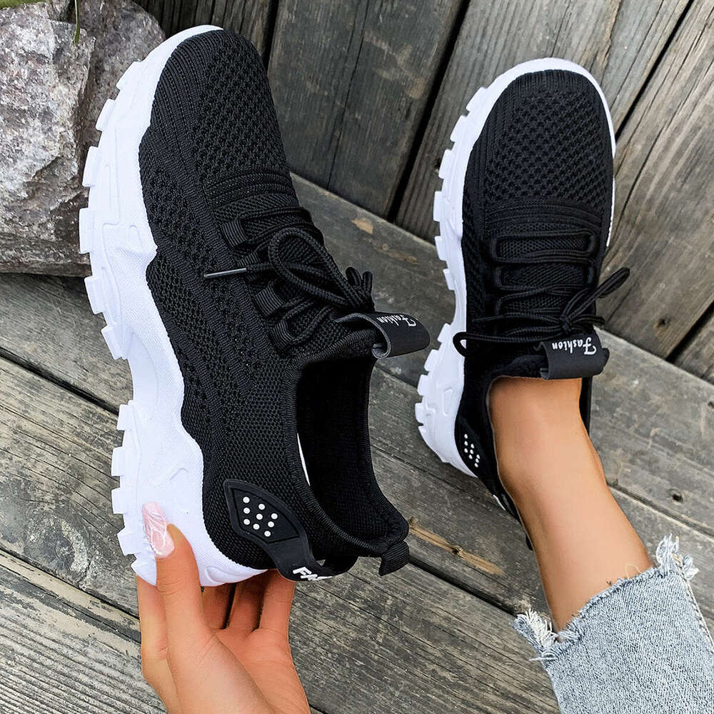 Women's Spring Fashion New Running Mesh Breathable Thick Designer Shoe Sole Korean Style Sports Shoes