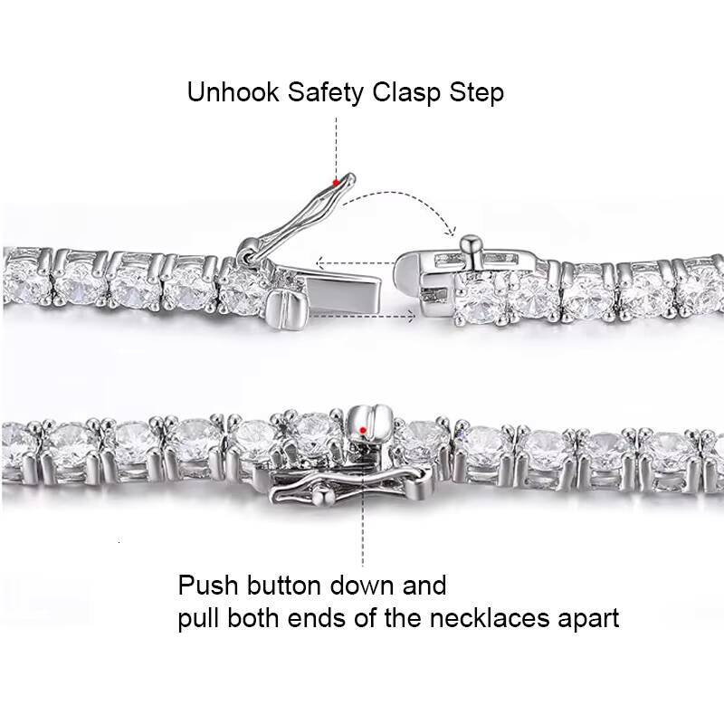 S925 pure silver moissanite tennis bracelet European and American fashion versatile ins wind high-end sense sparkling jewelry