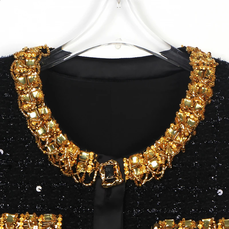 fashionable and elegant light socialite high-end heavy industry diamond sequin temperament small fragrance jacket 250804
