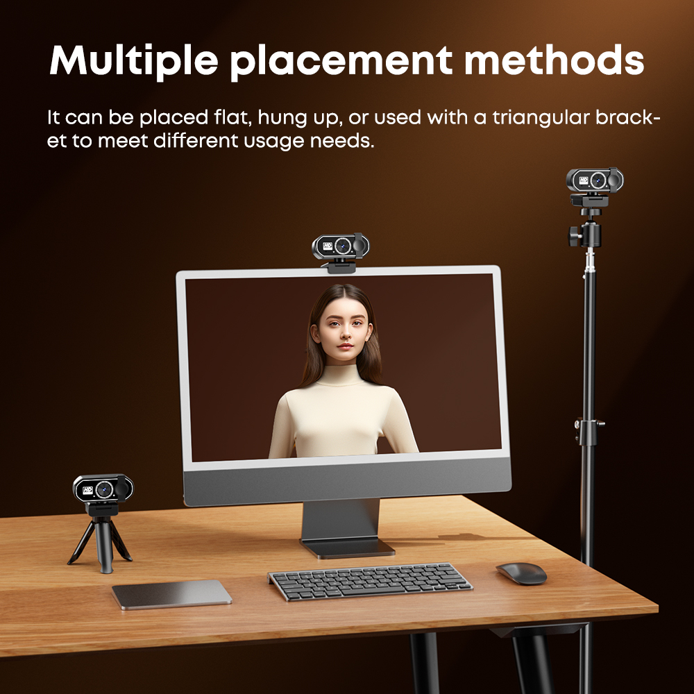 Webcam 1080P Mini Camera Full HD Webcam with Microphone 30fps USB Web Cam for Auto Focus PC Laptop Video Shooting Camera