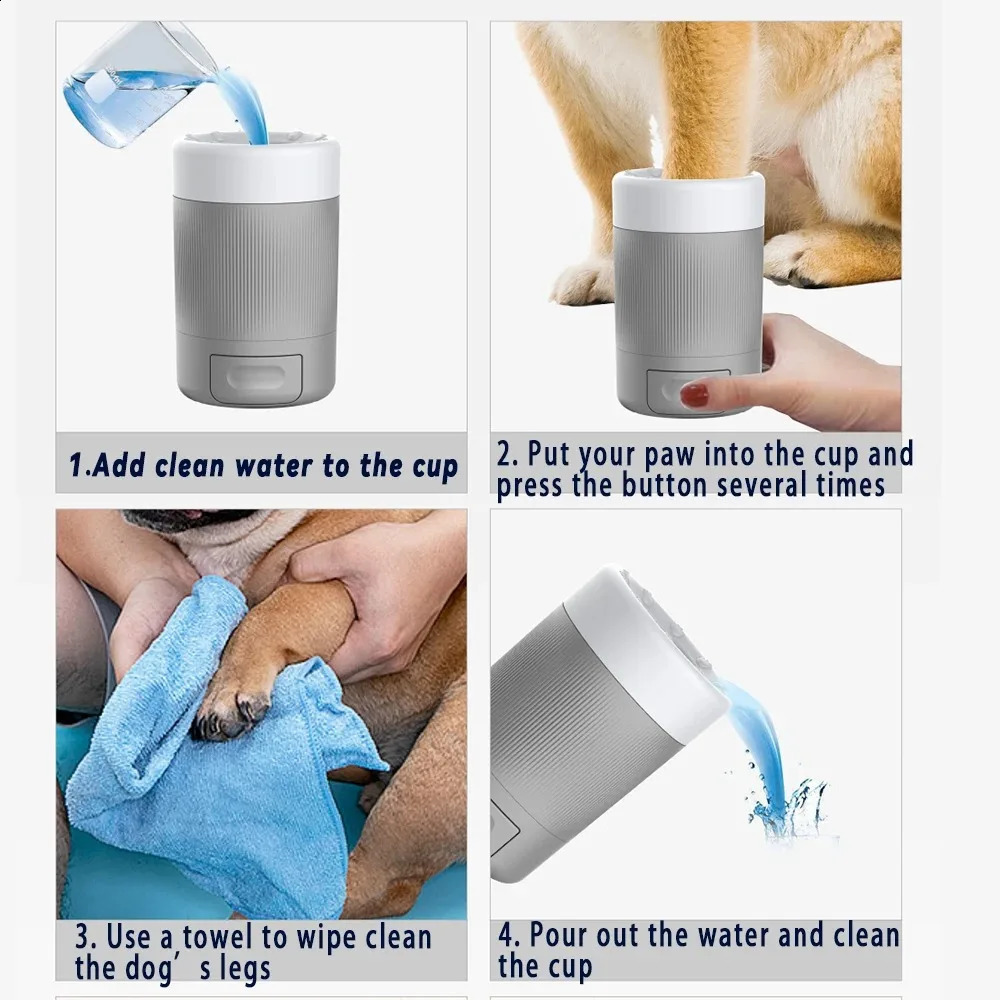Dog Paw Cleaner Cup For Dog Out Cleaning Grooming Pet Foot Washing Cup For Small Medium DogsCats Pet Foot Cleaner Automatic 250805