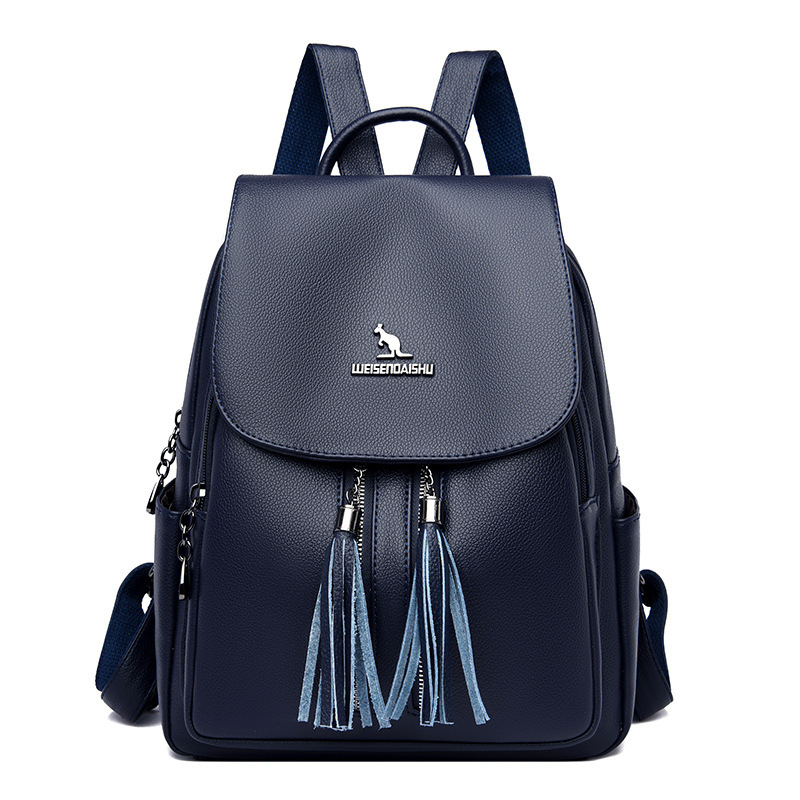 Hot Selling Textured Soft Leather Women 2025 New Korean Fashion Large Capacity Backpack for Middle-aged Ladies ddmymoon