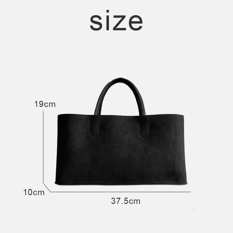 Classic Faux Suede Tote Bags For Women Designer Handbags And Purses 2024 New In Top Handle With Inner Pocket Carry Wrist