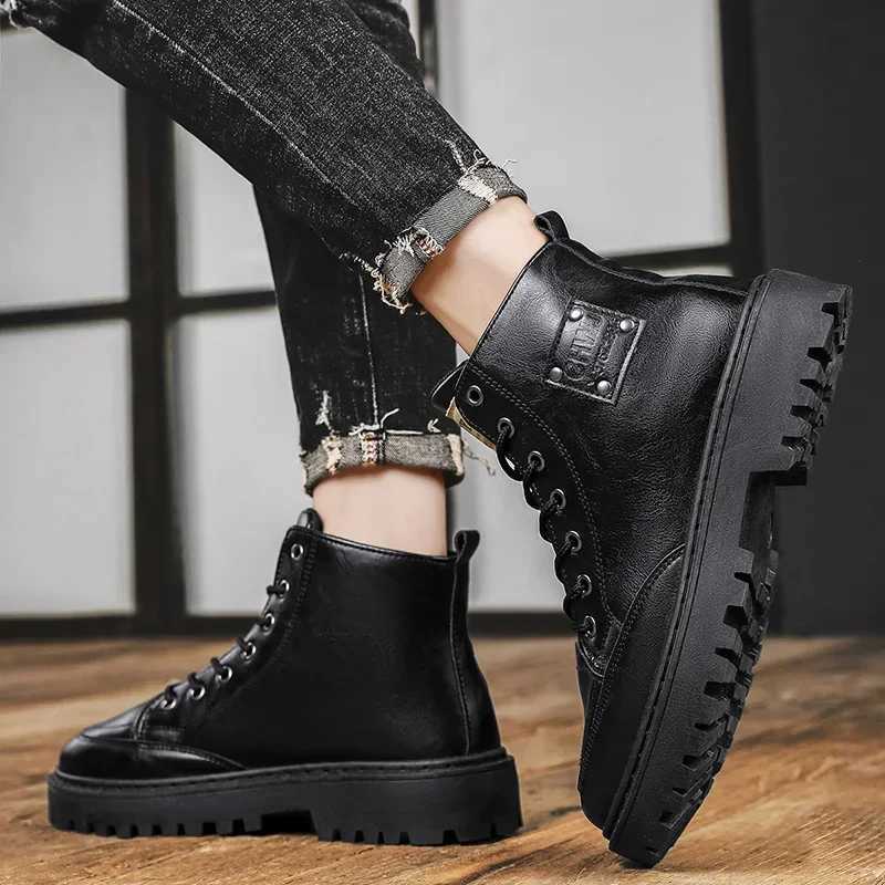 Gothic Mens Boots for Winter Mens Shoes on Offer With Free Shipping Shose Man Safety Boots Military Tactical Working Sneakers W250811