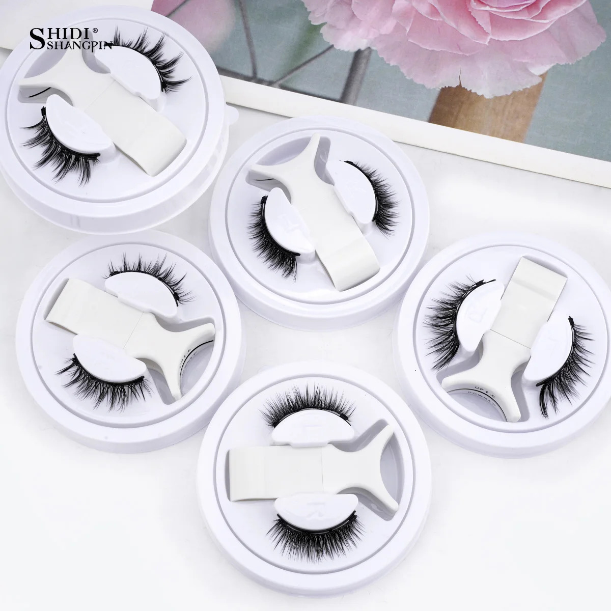 Magnetic Lashes Kits 1Pair 3D Magnet Band Soft Natural Fluffy Reusable False Mink Eyelashes Waterproo Free Glue Makeup Tools 250805