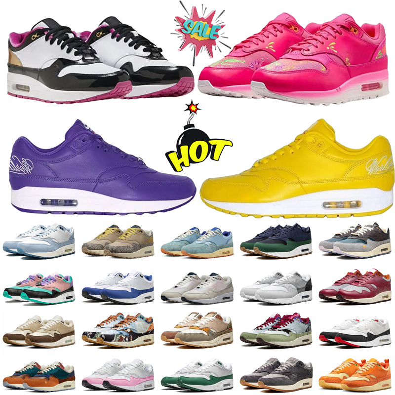 1 87 patta Running Shoes Men Women Patta Black Grey Anniversary Red Night Marron Noise Aqua Anniversary Green Bred Man Trainer Sport Sneaker 36-47.5