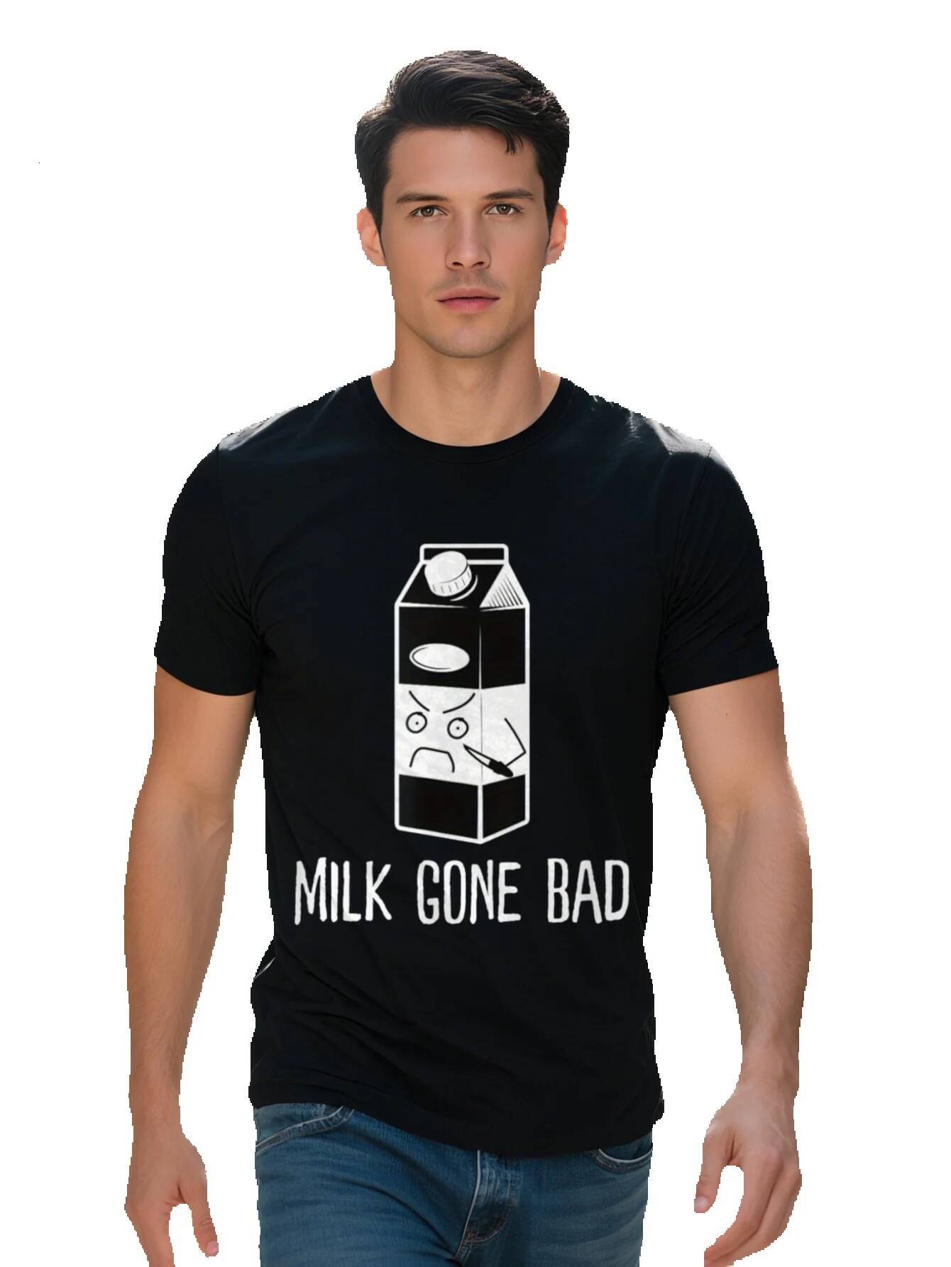 Men S g Cotton Gone Bad Dairy Based Dad Joke Coffee Tea Funny Milk T-shirt 57aac