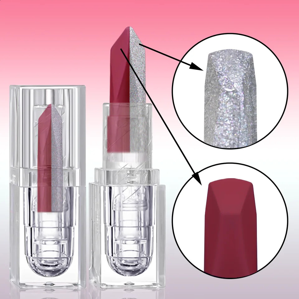 Chocolate gradient lipstick is durable waterproof and not easy to stick. The cup appears white lipstick for Valentines Day 250809