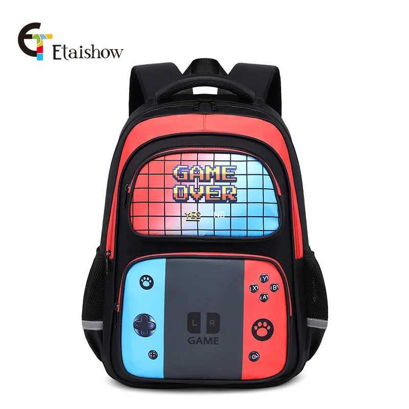 Back to School Game Console Pattern DIY School Bags for Primary and Secondary Students Lunch Bag Shoulder Bags Three Sets M250811
