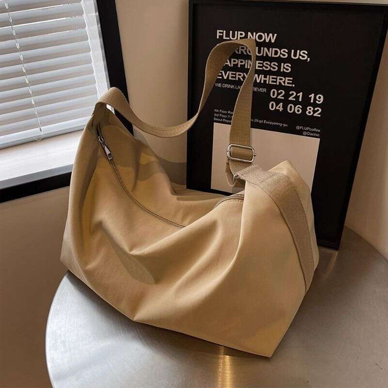 Large Capacity Canvas Women's Crossbody 2025 Spring Summer New Ladies Handbag Dumpling Commuter Cloth Shoulder Bag Fashion Exquisite Casual Simpl