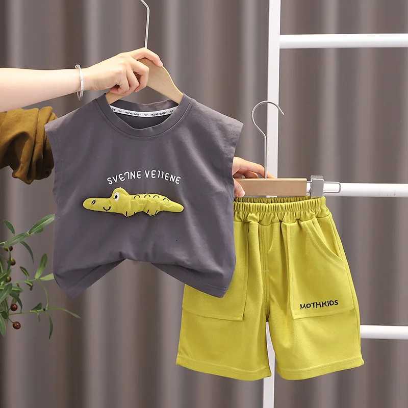 New Summer Baby Girls Clothes Suit Children Vest Shorts 2Pcs/Sets Infant Boys Clothing Toddler Casual Costume Kids Tracksuits Z250811