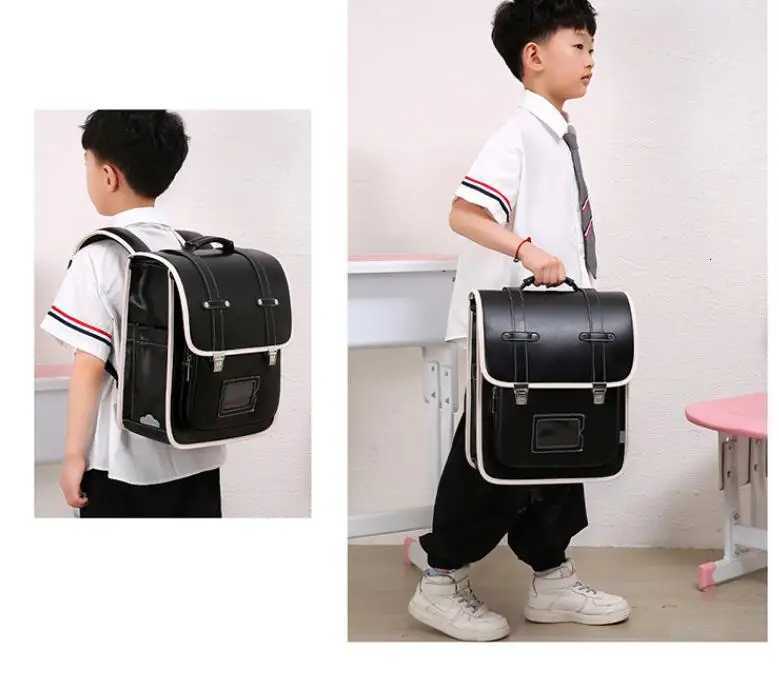 Japan Schoolbag PU Leather Randoseru School Backpack for Boys Satchel Japanese School Bags for Girls PU Bookbag for Girls Boys M250811