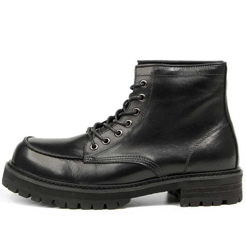 YETTIES American Vintage Workwear Boots Martin Boots Mens Winter High-top Leather Boots Mid-top Short Boots W250811
