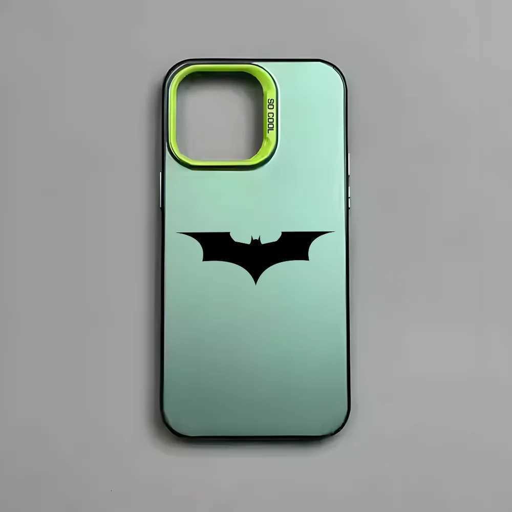 Black-Bat-ManS Movie Phone Case For 16 15 14 13 12 11 Pro Max Black Matte Multicolor Laser Metallic Aurora Cover XJ250811