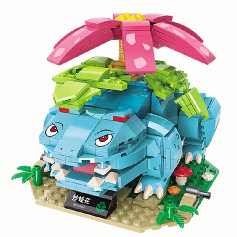 Original Box Anime Cartoon Pokemon Pikachu Bulbasaur Building Blocks Bricks Sets Movie Dolls Model Kids Toys for Children Gift Action Figure