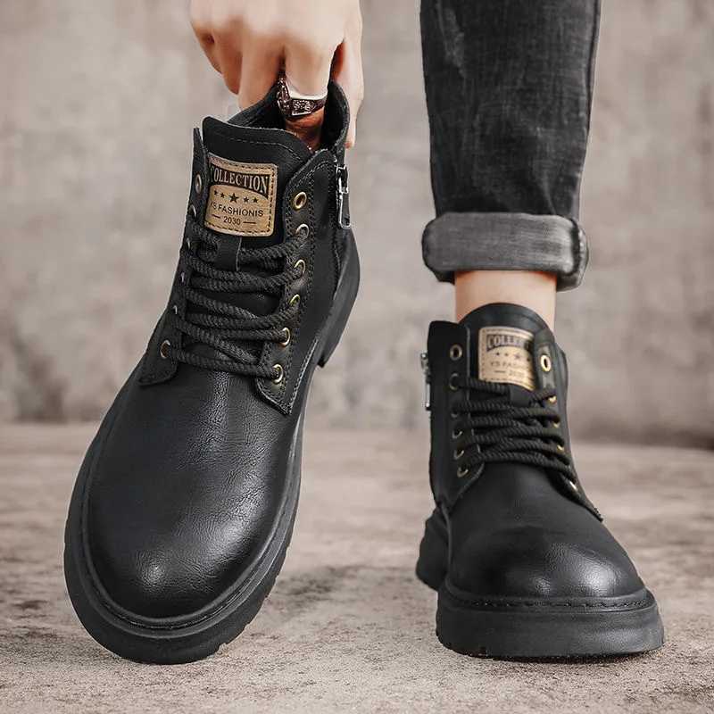 2025 British Cargo Ankle Boots - Waterproof Insulated Leather Upper Non-Slip Tread Versatile for Urban Outdoor Adventures W250811