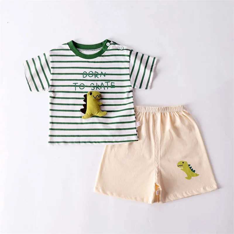 Kids Clothes Set Baby Boy/Girl T-Shirt + Shorts Summer Clothing Cotton Casual Boys Tracksuit Children Baby Clothes Set Z250811