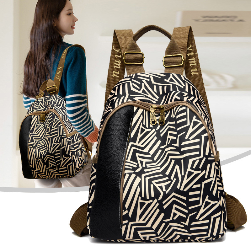 Trendy Printed for Women New Casual Fashion Oxford Cloth Travel Backpack Student School Bag ddmymoon