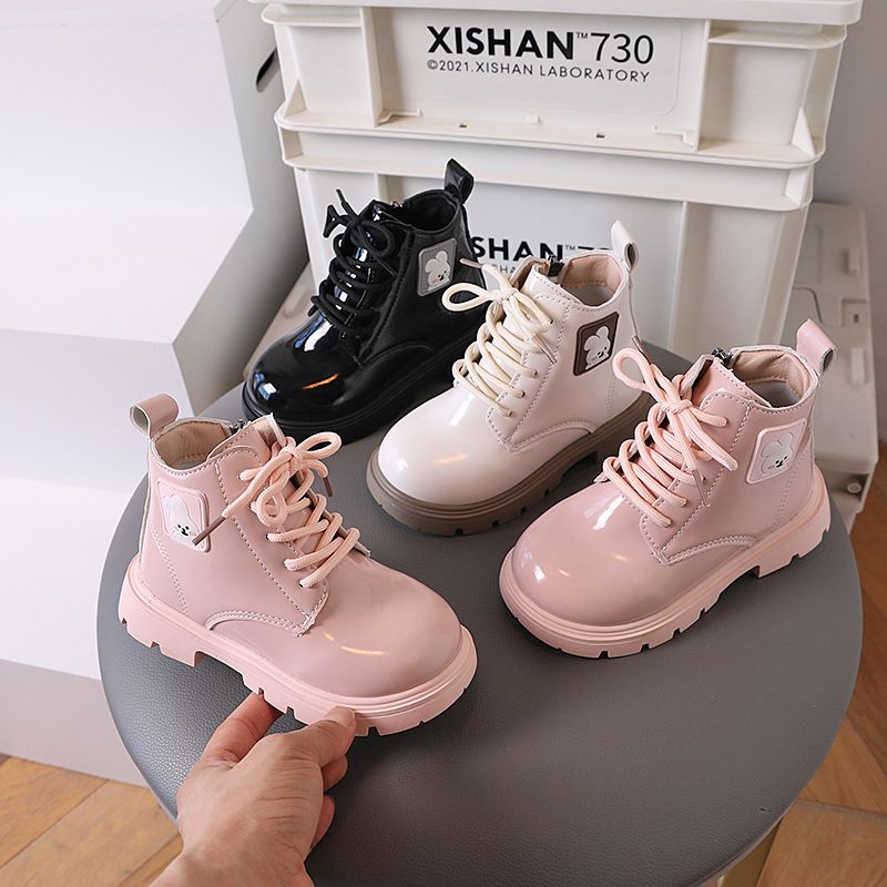 Kids Fashion Rabbit Boots Winter Autumn Soft Sole Zipper Cute Cartoon Design Short Girls Shoes Toddler Ankle Boots Sizes 21 - 30