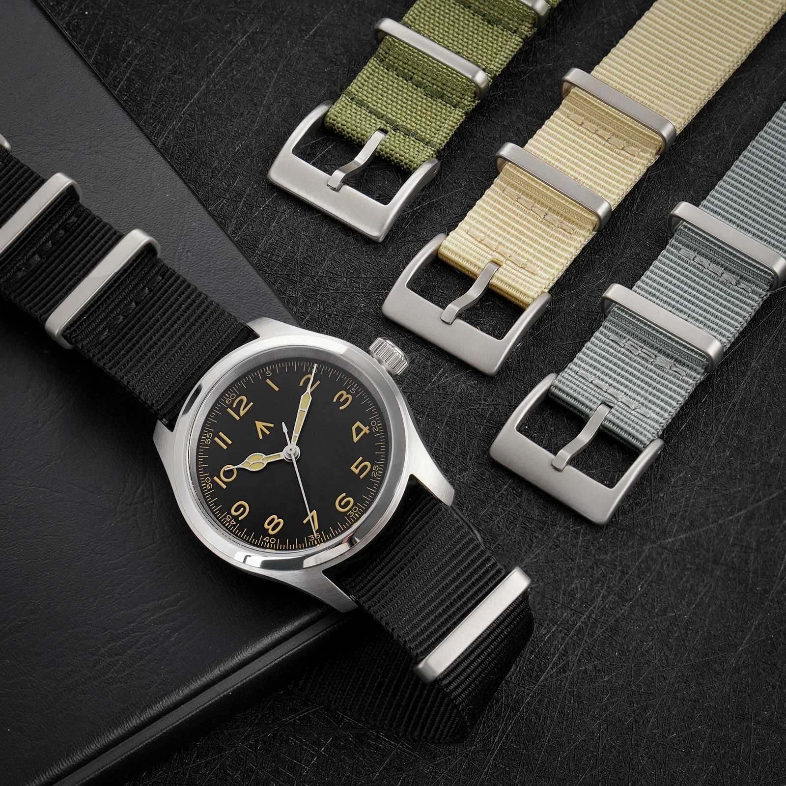 Nylon Ribbed Watch Strap 18/19/20/22mm Stripe Watchband Replacement Watch Band Military Wristband Accessories Watch Straps W250811