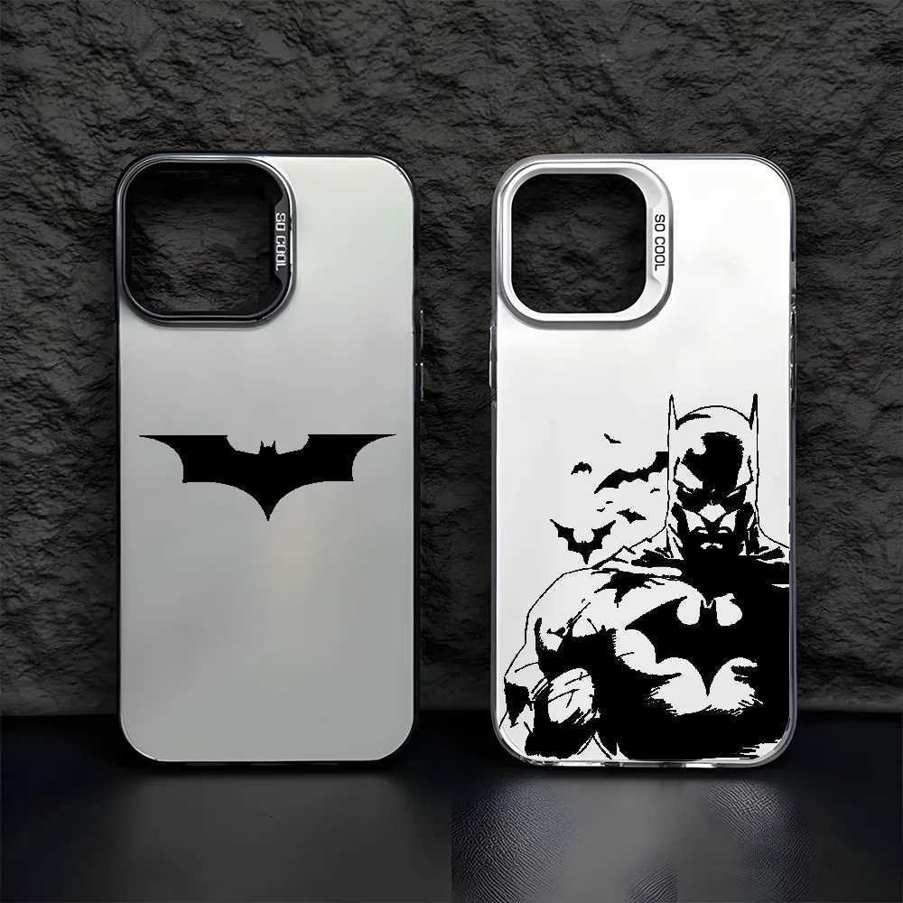 Black-Bat-ManS Movie Phone Case For 16 15 14 13 12 11 Pro Max Black Matte Multicolor Laser Metallic Aurora Cover XJ250811