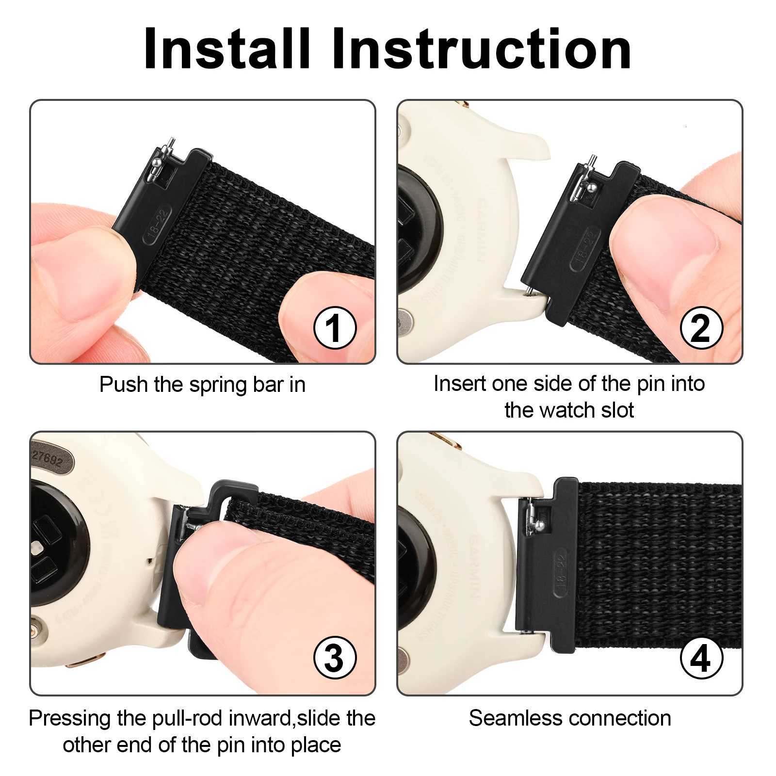 18mm Nylon Loop Strap for Garmin Venu 3S 2S 40mm Vivoactive 4S/3S Vivomove 3S Watchband for Garmin Forerunner 255S/265S Band W250811