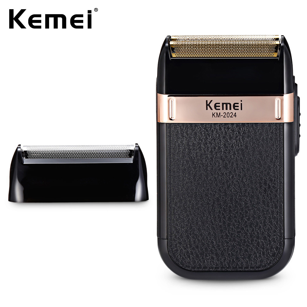 KM - 2024 Kome's new USB charging reciprocating double-net shaving razor with gold and silver blades, fully washable for the entire body. Z250402