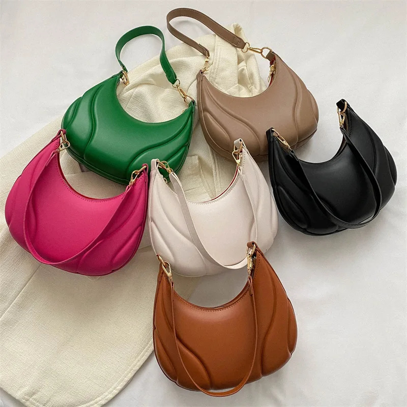 Retro Solid Color Saddle Bag High Quality Leather Shoulder Bags For Women Simple Crossbody Handbag Ladies Bolsas Para Mujeres 250811