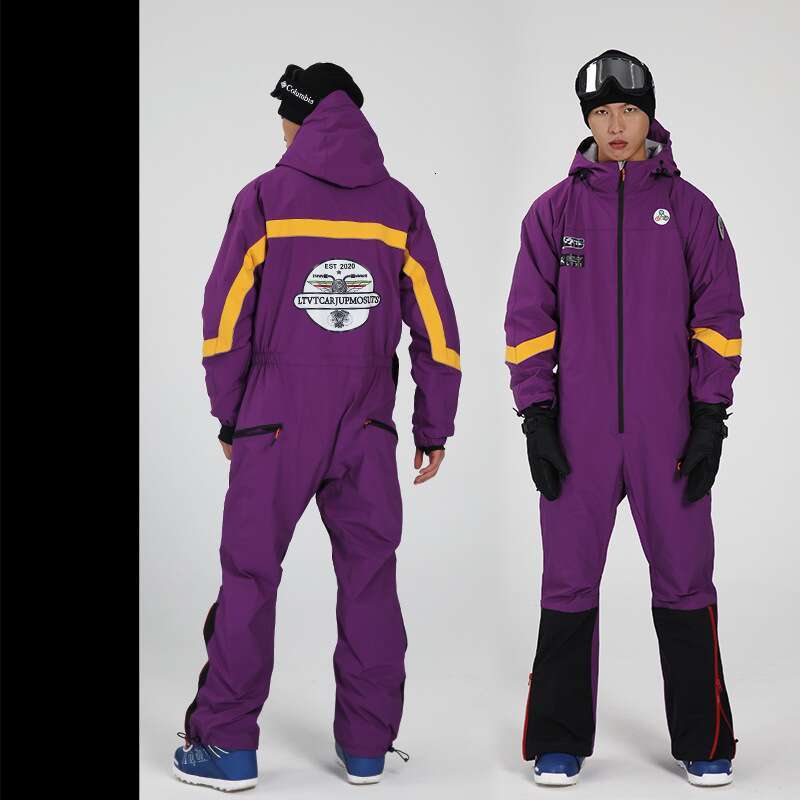 New Snowboard One-piece Ski Suit For Men Winter Windproof And Waterproof Male Couple Snowfield Control Thickened To Keep Warm