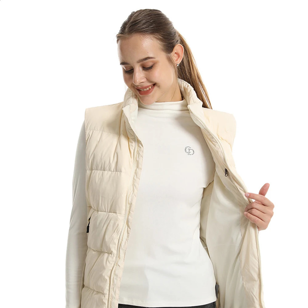 15 Areas Heated Vest Men Women Down Heated Jacket Intelligent USB Electric Heating Thermal Heated Vest Winter Casual Warm Coat 250804