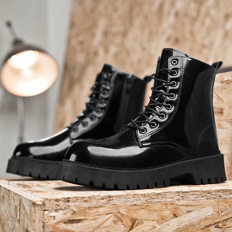 High Top Boots Men Four Seasons Fashionable Soft Soled Sports Leisure Boots Thick Soled Height Increasing Casual High Top Boots W250811