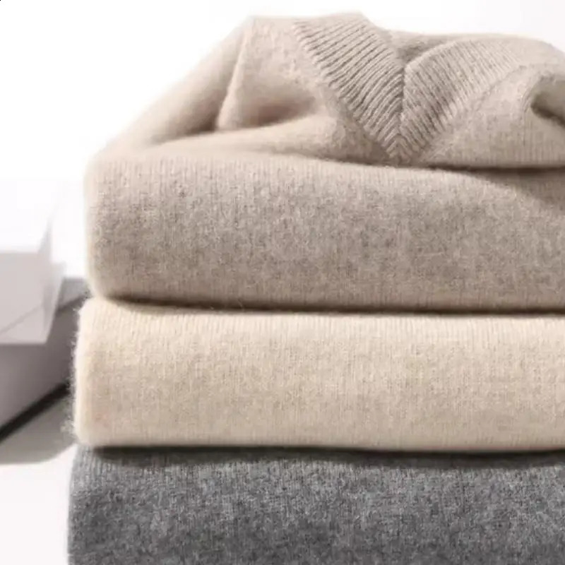 Wool Mens Sweaters V-neck Pullovers Cashmere Knitting Spring Autumn Sweaters Knitwear High Quality Jumpers Clothes 250806