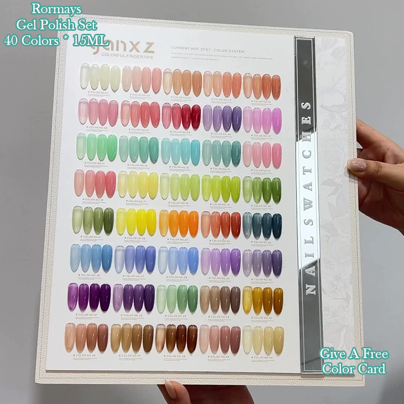 Rormays Ice Penetrating Popular Whitening Gel Polishing 40PCS Mixed Varnish Semi Permanent Skin Bare Color UV LED Whitening Nail Adhesive 15ML Wholesa