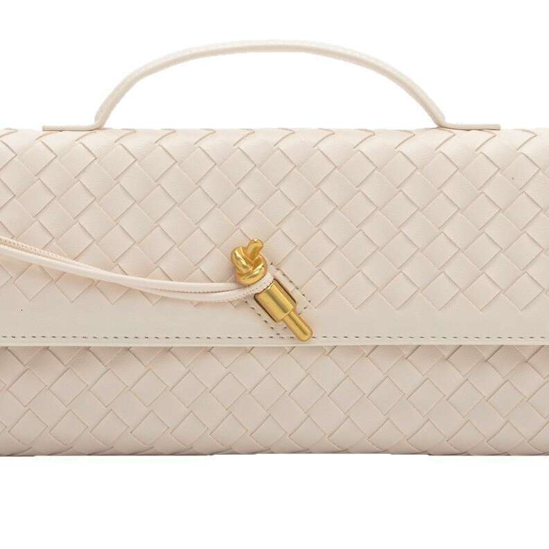 2025 New Niche Woven Single Shoulder Baguette Fashion Horizontal Clutch Organ Lady Crossbody Long Bag