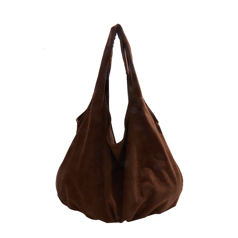 New Large Capacity Commuting Shoulder Suede Women's Lazy Style Casual Underarm Tote Bag ddmymoon