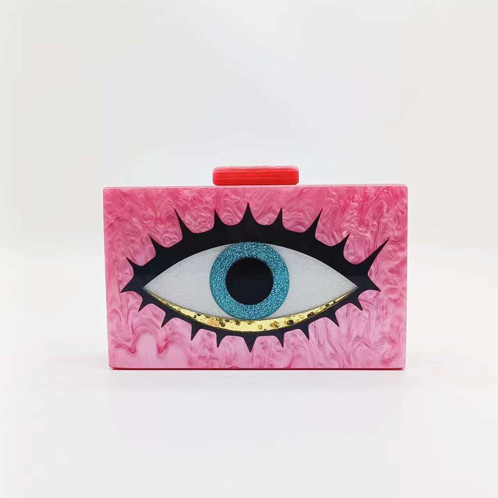 2022 New Acrylic Eye Style Evening Clutch Chain Crossbody Bag