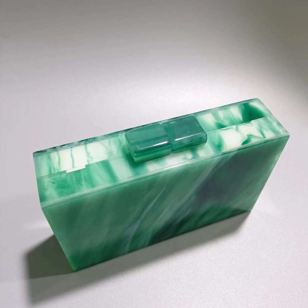 Women's New Colorful Acrylic Evening Single Shoulder Crossbody Wedding Banquet Clutch Chain Bag