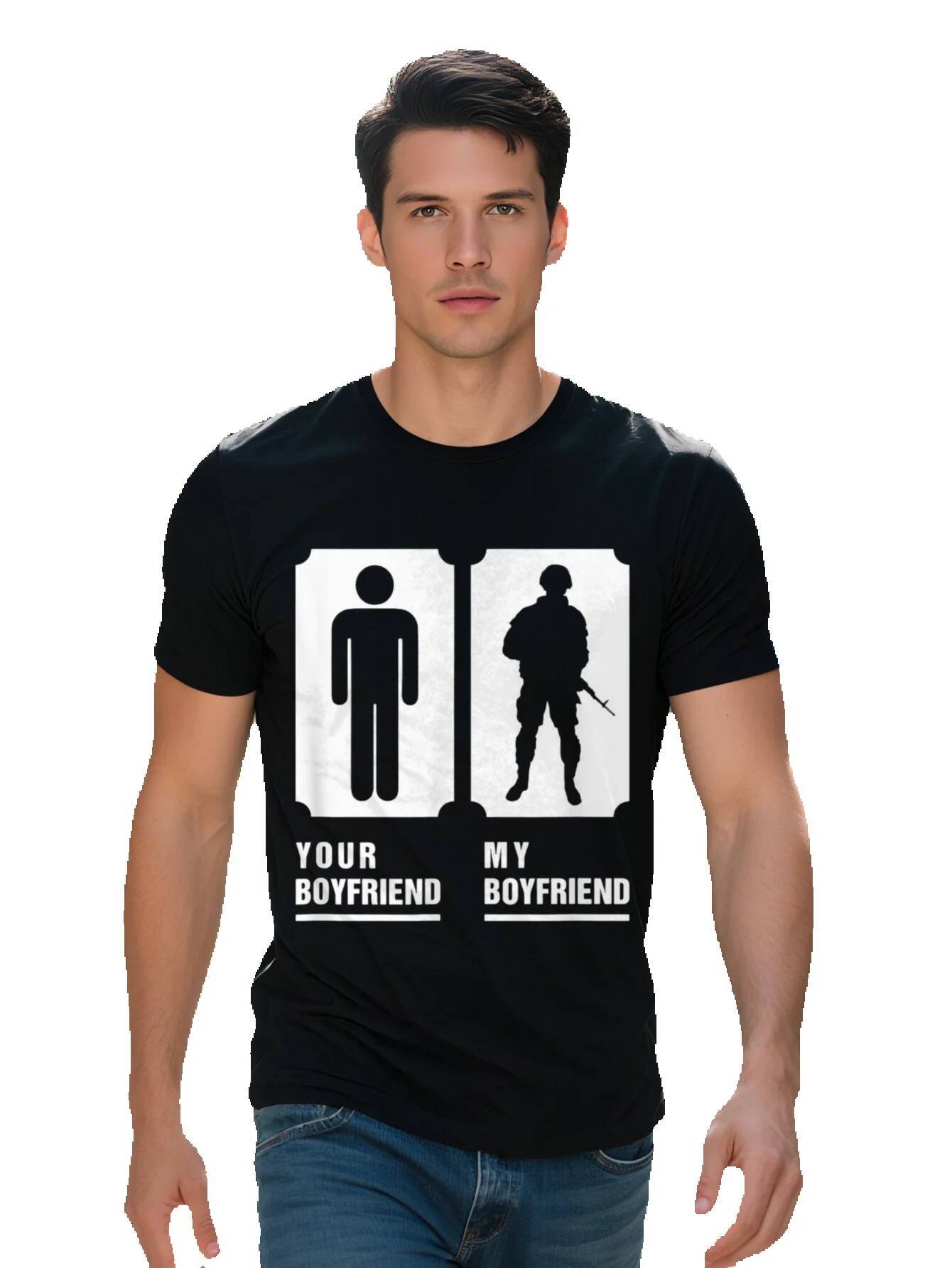 My Boyfriend Is In Military Soldier Veteran Proud Girlfriend T Shirt 1e251 c2d6c