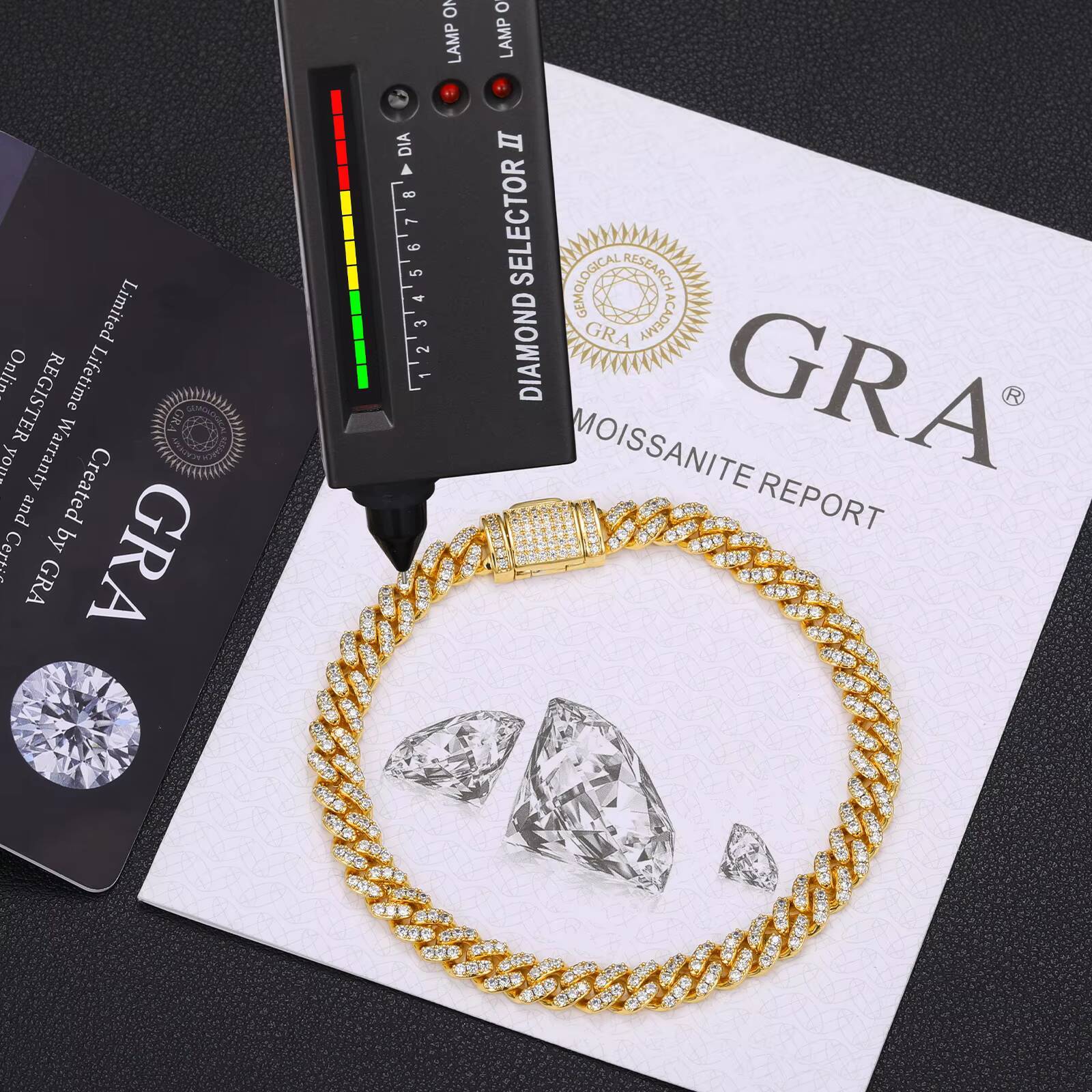 Dropshipping Spot Delivery 925 Sterling Silver Hip Hop Jewelry VVS Moissanite 6mm Iced Out Cuban Link Chain Bracelet