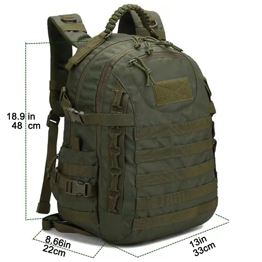 35L Outdoor Backpack Waterproof Camouflage Camping Hiking Large WearResistant Sports Bag 250811